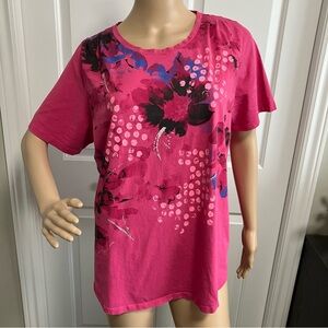 Northern Reflections | Organic Cotton pink floral T-Shirt